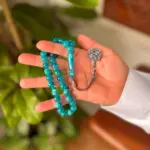 مسباح بكلايت تركواز بحري