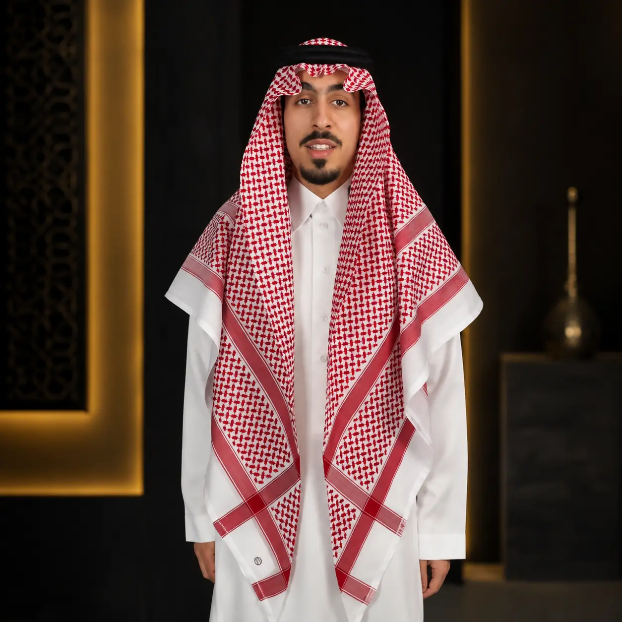 طريقة لبس الشماغ الملكي وضبط التشخيصة